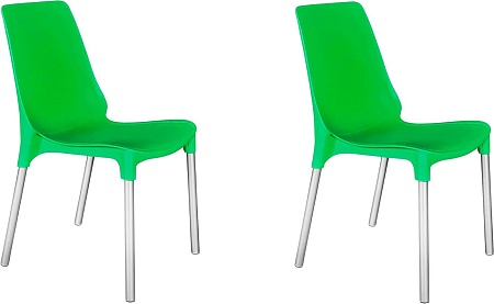 Стул TetChair Genius металл/пластик (2шт, зеленый/ножки хром)