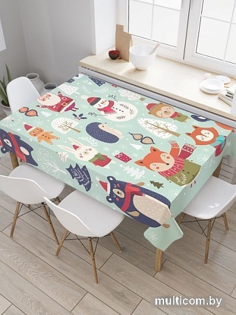 Скатерть JoyArty Новогодние зверюшки tcox_380868_180x145