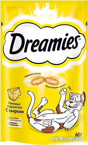 Лакомство для кошек Dreamies лакомые подушечки с сыром 60 г