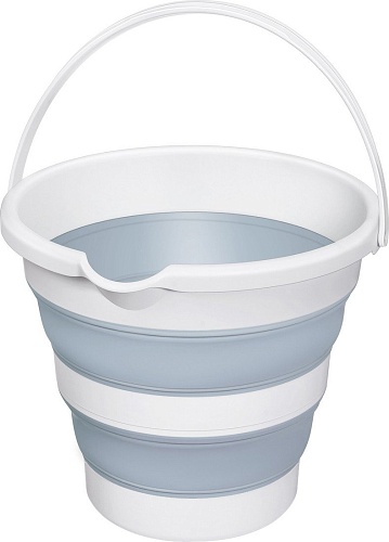 Ведро Эльфпласт Flexy 644 (белый/серо-голубой)