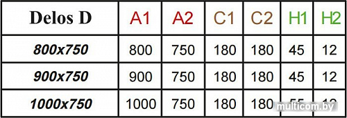 Душевой поддон Radaway Delos D 100x75 [4D17555-03]