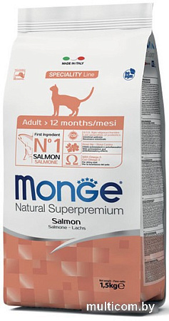 Сухой корм для кошек Monge Superpremium Adult Salmon (1.5 кг)