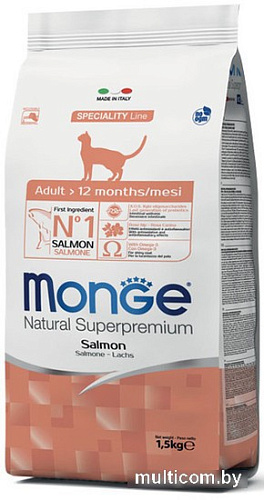 Сухой корм для кошек Monge Superpremium Adult Salmon (1.5 кг)