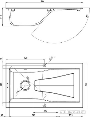 Кухонная мойка Deante Rapsodia ZQR G113 (графитовый металлик)