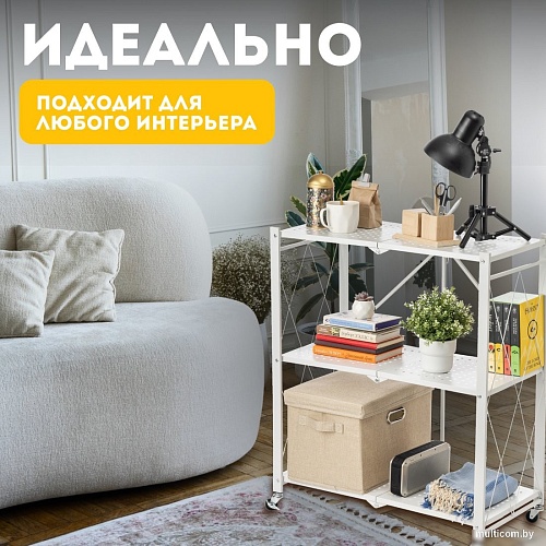 Стеллаж Mio Tesoro Tirus Mini MCS1032-3 (белый)