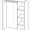 Шкаф распашной Mio Tesoro Орион 3-х створчатый 2.01.01.030.5 (дуб венге)