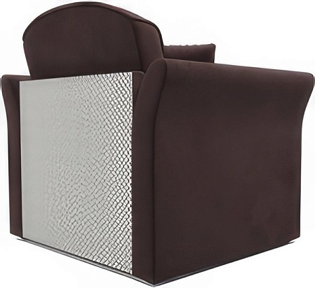 Кресло-кровать Мебель-АРС Малютка №2 (велюр, шоколад HB-178 16)