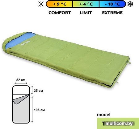 Спальный мешок GOLDEN SHARK Trend 200 (молния слева, оливковый)