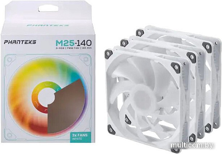 Набор вентиляторов Phanteks M25-140 D-RGB PH-F140M25_DRGB_PWM_WT01_3P