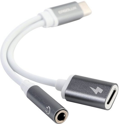Адаптер Ergolux ELX-CSA02-C01 USB Type-C/Lightning (0.12 м, белый)