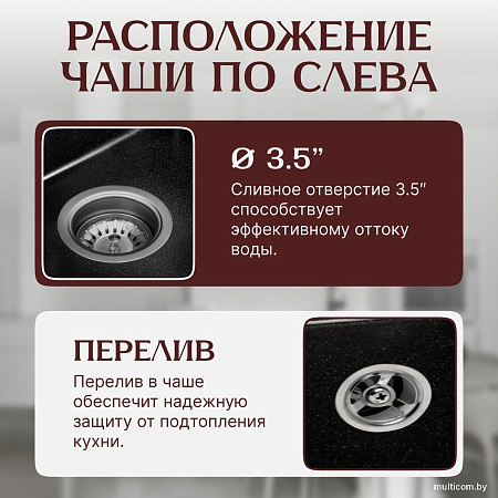 Кухонная мойка Saniteco Fama (оникс)