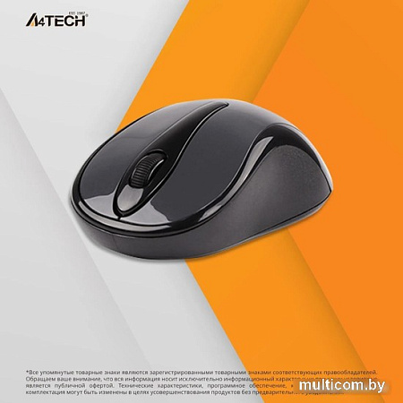 Мышь A4Tech G3-280NS (серый/черный)