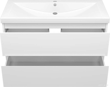 Misty Тумба с умывальником Алиса 100 Э-Али01100-011П2Я+10.150.01000.001 (подвесная)