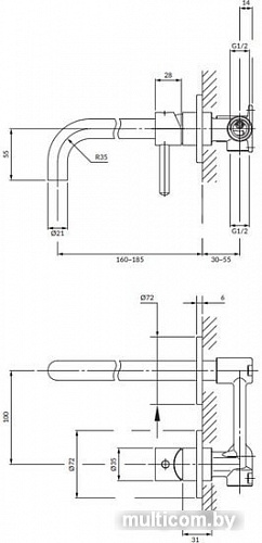 Смеситель Omnires Y Y1215HGLB
