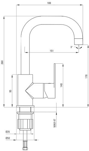 Смеситель Deante Alpinia BGA 024M