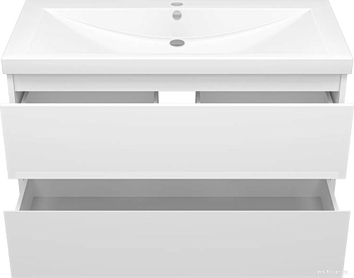 Misty Тумба с умывальником Алиса 100 Э-Али01100-011П2Я+10.150.01000.001 (подвесная)