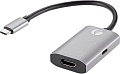 Адаптер VCOM CU452A USB 3.2 Gen2 Type-C - HDMI (nan м, серебристый)