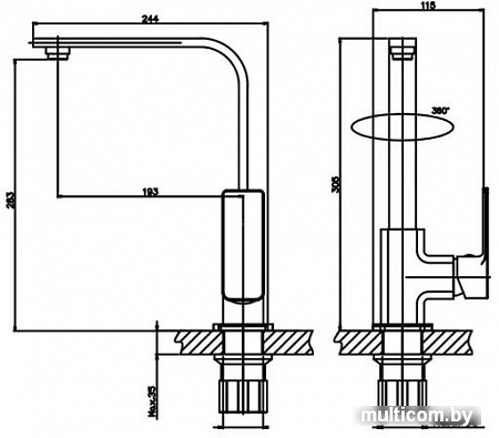 Смеситель Mixxus Kubus 017 MX0208