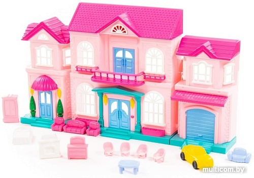 Кукольный домик Полесье София с набором мебели и автомобилем 78018