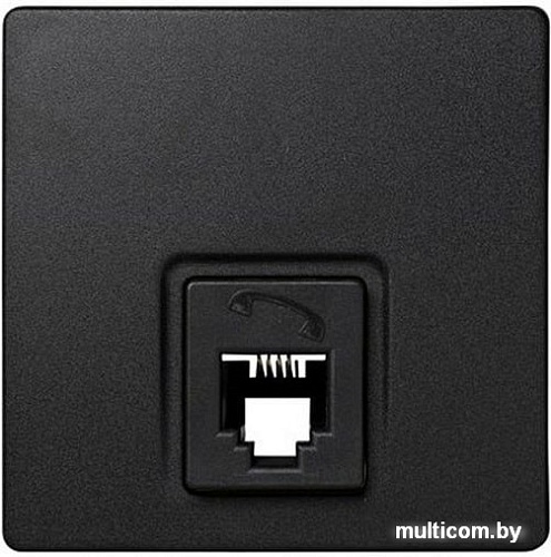 Розетка телефонная Simon 73480-62 (графит)