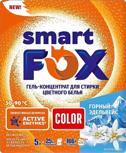 Гель для стирки Smart FOX Color Горный эдельвейс 190007 (5 л)