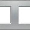 Рамка BTicino LivingLight LNA4802M2TE (алюминий)