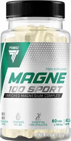 Витамины, минералы Trec Nutrition B6 Magne 100 Sport, 60 капс.