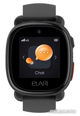 Детские умные часы Elari KidPhone 4G Lite (черный)