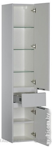 Aquanet Шкаф-пенал Латина 35 (белый)