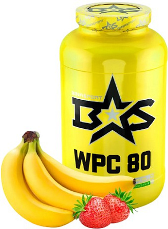 Протеин Binasport WPC 80 (2000г, клубника/банан)