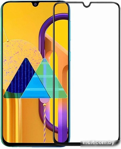 Защитное стекло Case Full Glue для Galaxy M21 (черный глянец)