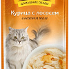Консервированный корм для кошек Деревенские лакомства Курица с лососем в желе 70 г