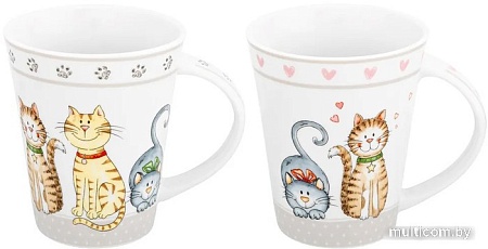 Набор кружек Elan Gallery Без кота жизнь не та 880109