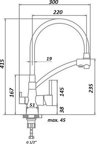 Смеситель Gerhans KK4855A-2