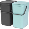 Brabantia Sort &amp; Go 2 x 12 л (мятный/серый)