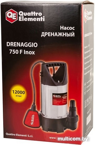 Дренажный насос Quattro Elementi Drenaggio 750 F Inox