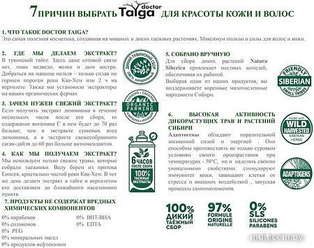 Natura Siberica Тоник для лица Doctor Taiga гиалуроновый увлажнение и свежесть (170 мл)