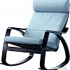 Кресло-качалка Ikea Поэнг (черно-коричневый/глосе белый) 092.817.03
