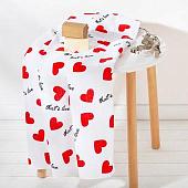 Полотенце Этель Сердечки 5472041 (белый)