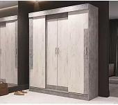 Шкаф-купе Стендмебель Гамма ШК 01 (дуб крафт белый/ателье светлый)