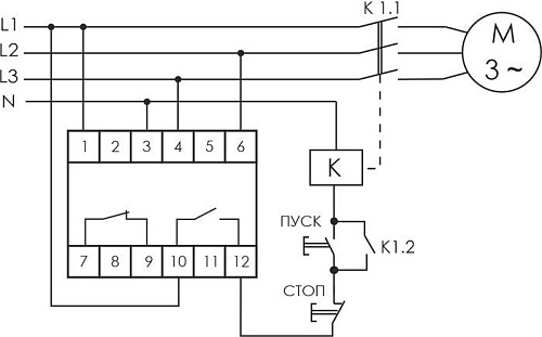 Реле контроля фаз Евроавтоматика F&F CZF-312 EA04.001.007