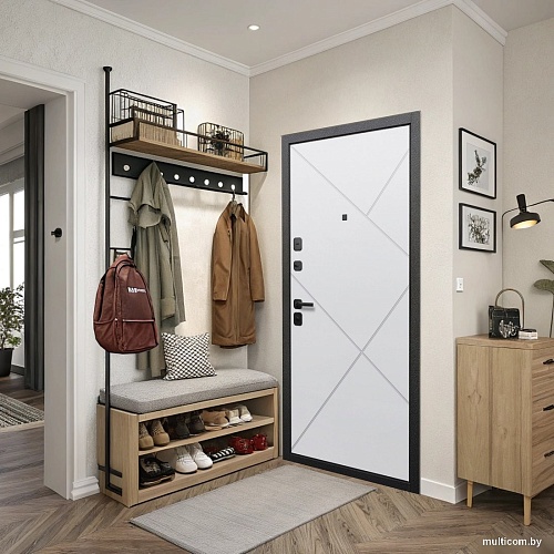 Металлическая дверь Guard 7см Серебро/белый матовый (86x205, левая)