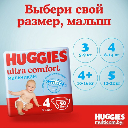 Подгузники Huggies Ultra Comfort 4 Disney Box Boy (100 шт)