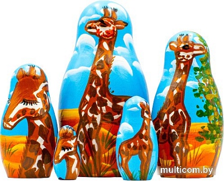 Развивающая игра Брестская Матрешка Жираф (набор 5 шт)