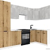 Готовая кухня ВерсоМебель Эко-2 1.4x2.7 правая (бетонный камень/дуб эвок прибрежный/ст. альберика)