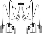 Подвесная люстра Элетех Танго 161 НСБ 01-6х60-104 Е27 1005405019 (черный муар)