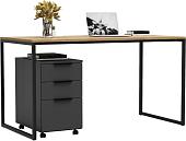 Стол Crafto Фауст Лофт 05 138x70x75 (графит/дуб)