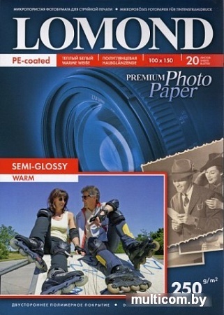 Фотобумага Lomond Semi Glossy Warm 10x15 250 г/кв.м 20 листов (1103305)