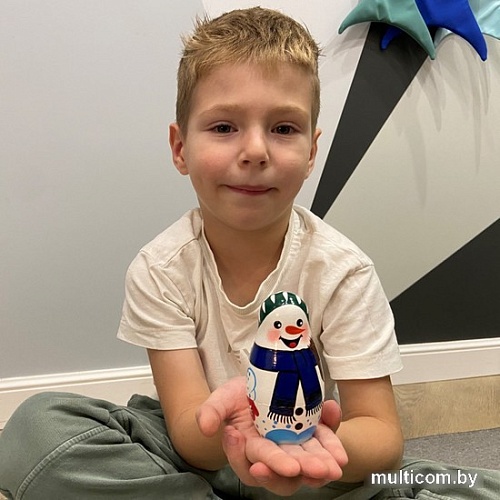 Развивающая игра Брестская Матрешка Снеговик (набор 5 шт)