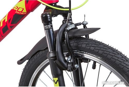 Детский велосипед Novatrack Tornado 20 (красный/черный, 2019)
